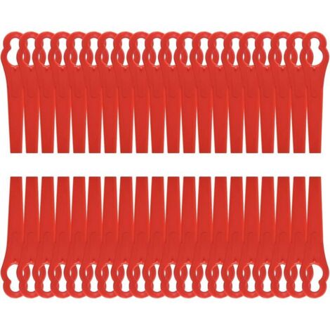 120 Pcs Lame Coupe Bordure Tondeuse à Gazon Rouge Lames en Plastique de Rechange 8,3cm Tondeuse à Gazon en Plastique Lames pour Jardin et Pelouse Coupe Bordures Grass Trimmer (120 Pcs)
