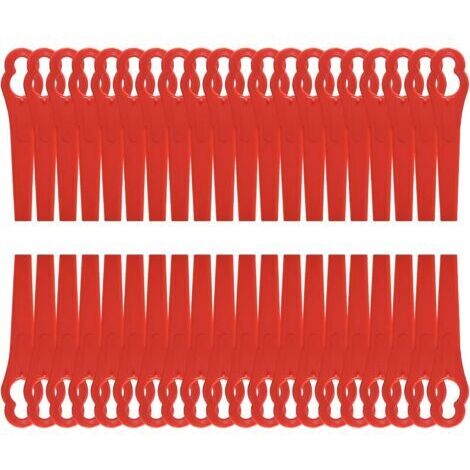 120 Pcs Lame Coupe Bordure Tondeuse à Gazon Rouge Lames en Plastique de Rechange 8,3cm Tondeuse à Gazon en Plastique Lames pour Jardin et Pelouse Coupe Bordures Grass Trimmer (120 Pcs)