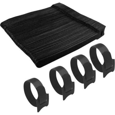 120 Pices Colliers De Serrage Velcro 12 X 150 Mm (set Noir), Colliers De Serrage Rutilisables En Nylon, Colliers De Serrage Velcro, Colliers De Se