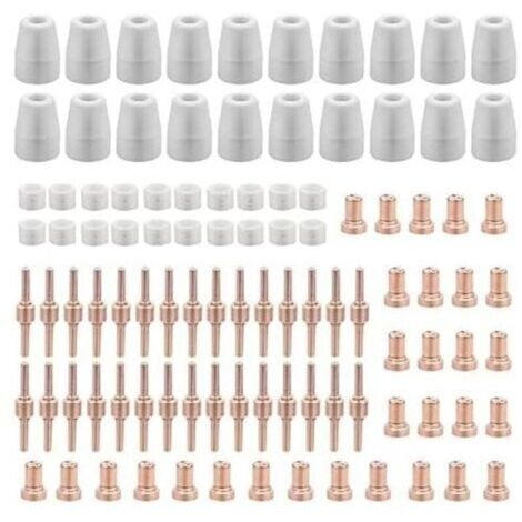 120 Pices PT31 Consommables Plasma Decoupeur Plasma Parkside Cut 30 40 50 Consommables de Dcoupeuse Plasma Accessoire Decoupeur Plasma Electrode Tip Buse