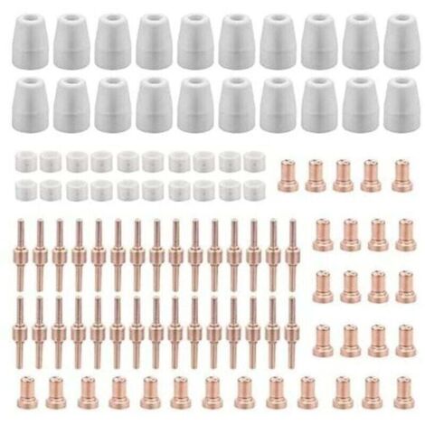 120 Pices PT31 Consommables Plasma Decoupeur Plasma Parkside Cut 30 40 50 Consommables de Dcoupeuse Plasma Accessoire Decoupeur Plasma Electrode Tip Buse