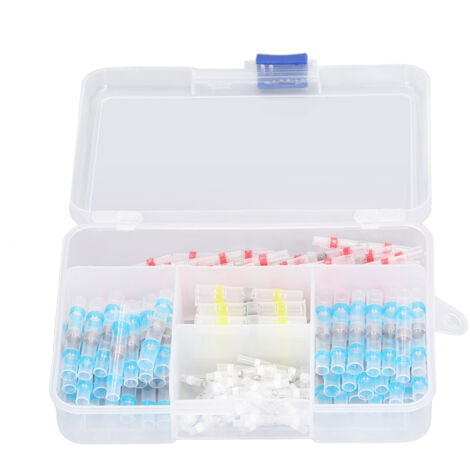 120 Pièces 4 Types de Borne à Souder Étanche avec Gaines Thermorétractables pour Câbles Marine Voiture Camping-Car