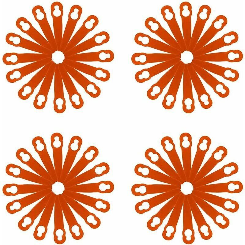 120 pièces accessoires de lames en plastique de remplacement pour STIHL Polycut 2-2 FSA 45 tondeuse à gazon coupe-herbe