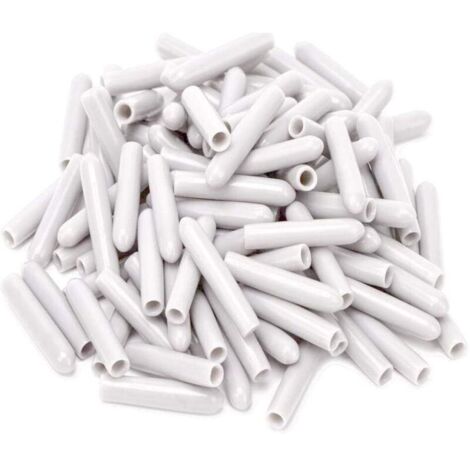 120 Pièces Capuchons Pour Lave-Vaisselle, Diamètre intérieur 3MM PVC Housse De Protection, Panier à Vaisselle，325mm (Blanc)