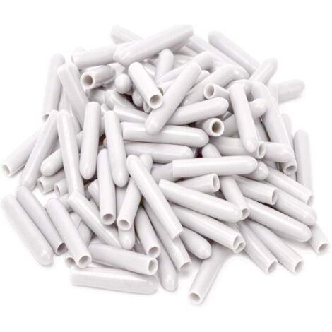 120 Pièces Capuchons Pour Lave-Vaisselle, Diamètre intérieur 3MM PVC Housse De Protection, Panier à Vaisselle，325mm (Blanc)
