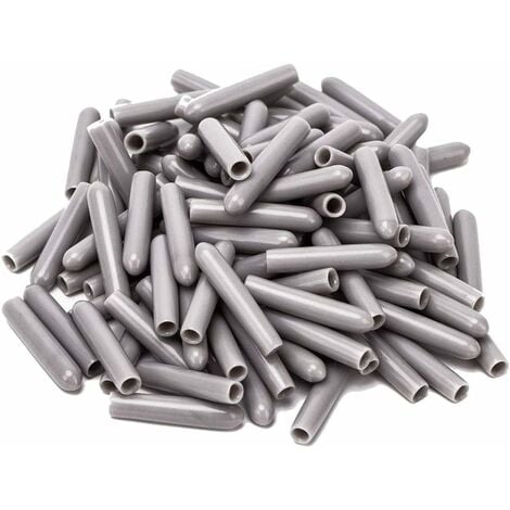 120 Pièces Capuchons Pour Lave-Vaisselle, Diamètre intérieur 3MM PVC Housse De Protection, Panier à Vaisselle，325mm (Gris)