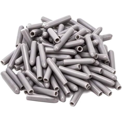 120 Pièces Capuchons Pour Lave-Vaisselle, Diamètre intérieur 3MM PVC Housse De Protection, Panier à Vaisselle，325mm (Gris)