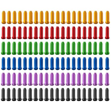 120 Pièces Embouts de Câble de Frein pour vélo, Embouts De Câble De Frein, Vélo de changement de vitesse de Embouts de câble Alliage pour Bouchon de Frein de Vélo
