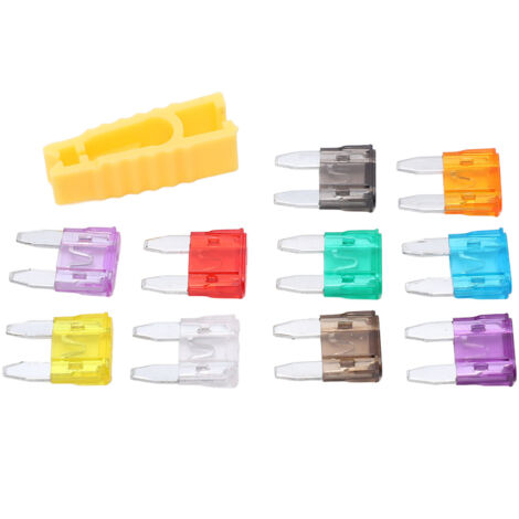 120 Pièces Fusibles Auto en Alliage d'Aluminium et Plastique - Kit d'Assortiment avec Pince 2A à 35A
