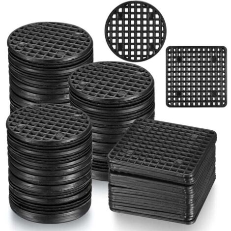 120 Pièces Pad Grille de Pot de Fleur, Maille Pad Tapis Trou de Pot de Fleurs de Drainage Respirante pour Plantes Jardin, Outillage de Jardin Bonsai - Carré et Rond