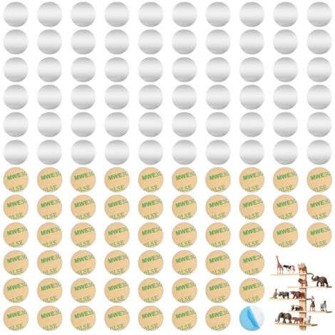 120 Pièces Plaquettes Métalliques Autocollantes,25mm Plaques Métal Adhésives Rond en Fer,Plaque Métallique Autocollant pour Aimants Adhésifs,Figurines,Support Téléphone,Adhère Fermement (Argent)