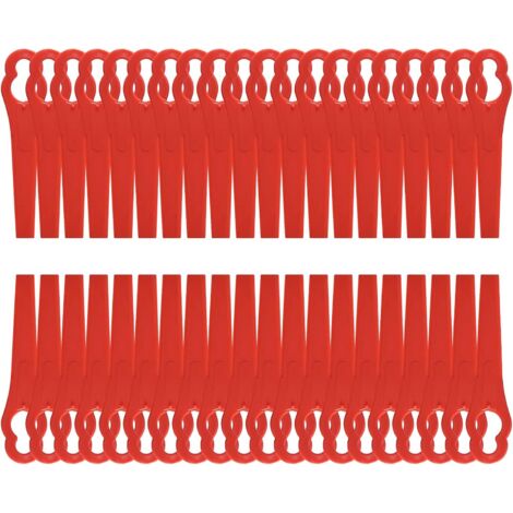 120 Stück rote Rasenmäher-Kantenschneidermesser, 8,3 cm Ersatzmesser aus Kunststoff, Rasenmähermesser für Garten und Rasenkanten, Rasentrimmer (120 Stück)