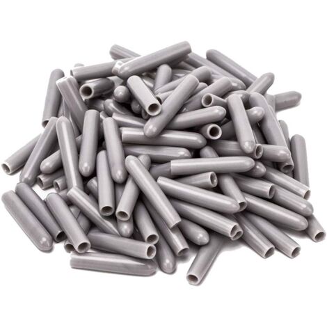 120 Stück Spülmaschinenkappen, Innendurchmesser 3 mm, PVC-Schutzhülle, Geschirrkorb, 3 x 25 mm (grau)