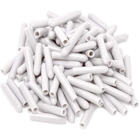 120 Stück Spülmaschinenkappen, Innendurchmesser 3 mm, PVC-Schutzhülle, Geschirrkorb, 3 x 25 mm (weiß)