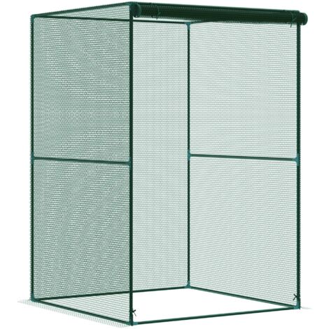 120 x 120cm Compact Plant Cage, with Netting - Green