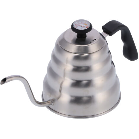 1200-ml-Edelstahl-Kaffeekessel mit Thermometer und Ausgießer für die Zubereitung von hausgemachtem Kaffee