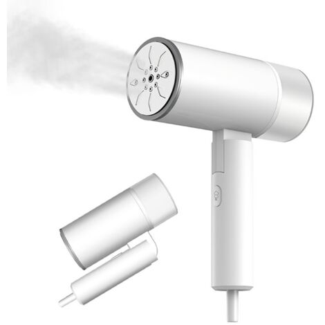 1200 W, 200 ml, 20 Sek. Schnellladefunktion, vertikal/horizontal faltbar, kompakt, ABS, weiß, mit Bürste und Wandhalterung
