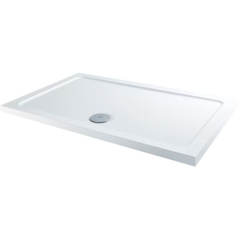 1200 x 760mm Sliding Shower Enclosure Door Side Panel 8mm Frameless Tray Waste