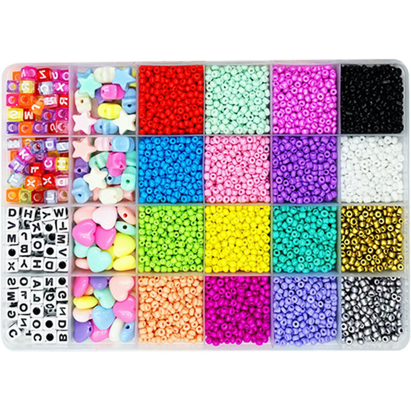 

12000 Uds 3mm 16 colores R-ainbow DIY cuentas de bolas multicolores con letras accesorios para manualidades regalo presente, 12000PCS 3 mm 16 cuentas