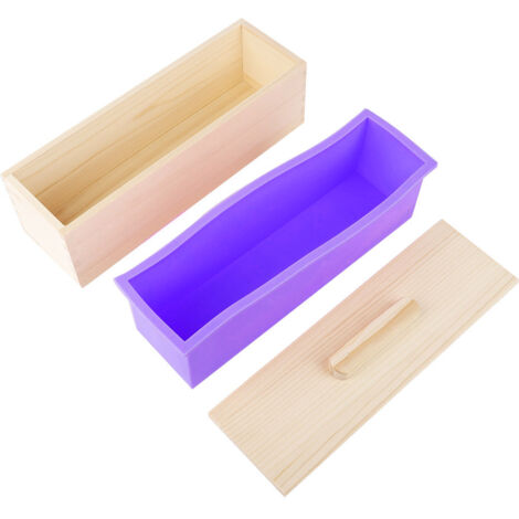 1200ML Rectangle Silicone Soap Mold with Lid DIY Tool for Baking Cake Ice Chocolate