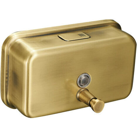 1200ml Wandseifenspender, manueller Seifenspender aus gebürstetem Gold, Shampoo- und Duschgelspender