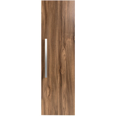 1200mm Tall Bathroom Tallboy Unit Wall Mounted Flat Packed Walnut