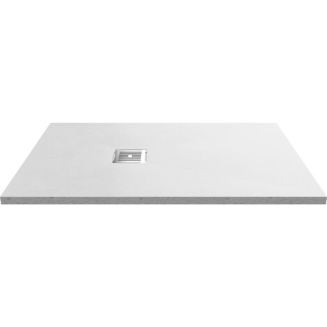 1200mm x 800mm Premium Slimline Rectangular Shower Tray - Slate White