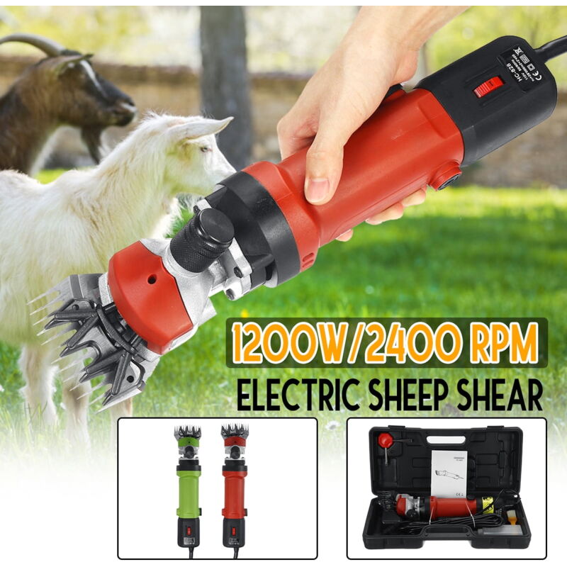 1200W Electric Sheep Shears, Portable Sheep Clipper with 6 Speeds, Electric Goat Shears for Sheep, Goats, Llamas, Horses, Alpacas, Thick Coat and