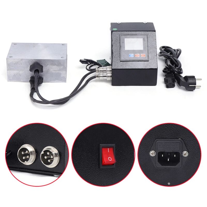 Senderpick - 1200W Machine électrique à presser la colophane 15x10cm Ensemble de presses à double plateau chauffant Contrôleur à affichage digital en