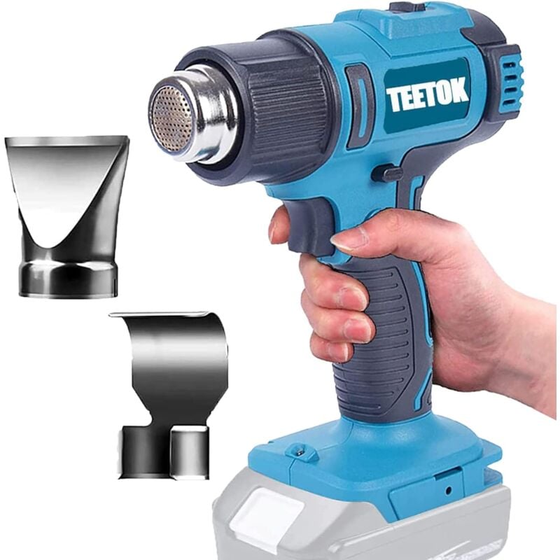 Teetok - 1200W Pistolet à air chaud sans fil Pistolet thermique électrique lxt ,Compatible avec la batterie Makita (batterie et chargeur non inclus)