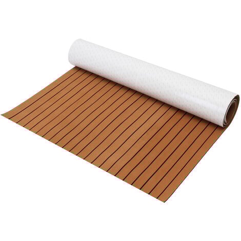 KINGSO 1200x2400mm 5mm Cubierta de Espuma EVA, Suelo Antideslizante, Hoja de Teca Sintética para Barco, Yate