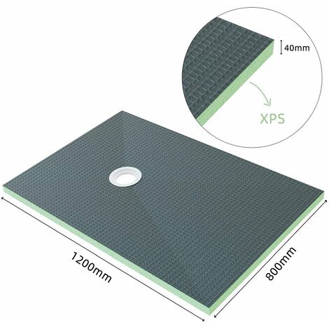 1200x800x40mm Duschboard XPS Platten 40mm Duschtasse befliesbar bodeneben Duschelement