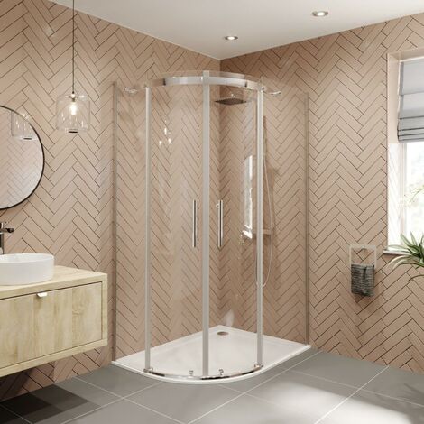 1200x900mm LH Offset Quadrant Shower Enclosure Frameless 8mm