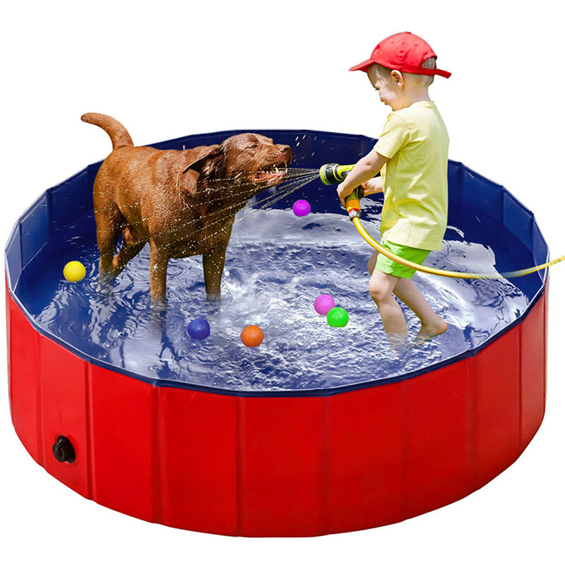 

120*30cm Piscina Redonda Plegable para Mascotas y Niños al Aire Libre