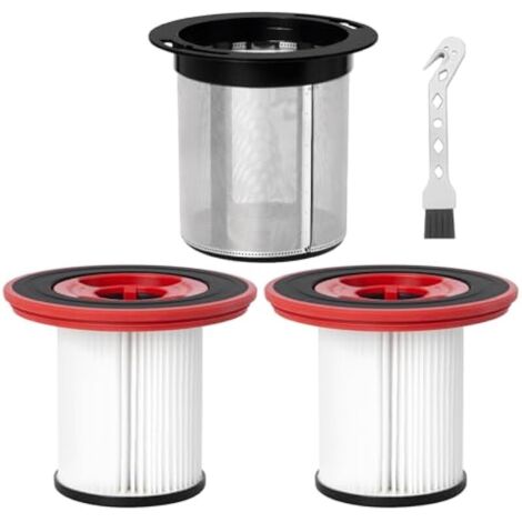 12040193 Filtre de rechange pour aspirateur sans fil Bosch Unlimited Series 7 BKS711XXL BBS712A BKS711MALL BBS711W BCS711GB, 1 préfiltre en acier inoxydable + 2 filtres HEPA + 1 brosse de nettoyage