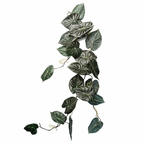 120cm Artificial Hanging Trailing Plant Alocasia Dragon Scale Dark