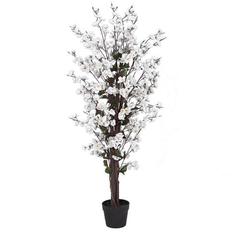 LEAF 120cm Artificial White Blossom Tree