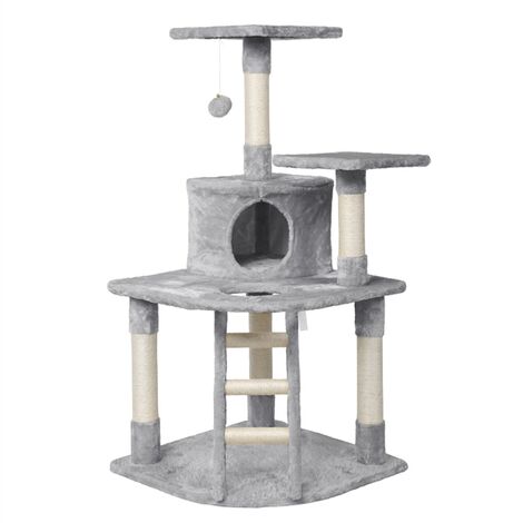 small grey cat tree