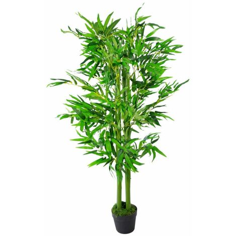 120cm Leaf Design UK Realistic Artificial Bamboo Plants / Trees Green