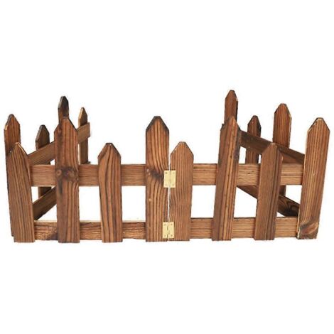 120cm Mini Barrière en Bois Ornement Miniature pour Maison de Poupée, Décoration Artisanale de Vitrine, Clôture Décorative pour Maison - S