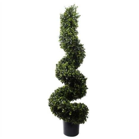 120cm Sprial Boxwood Artificial Tree UV Resistant Outdoor