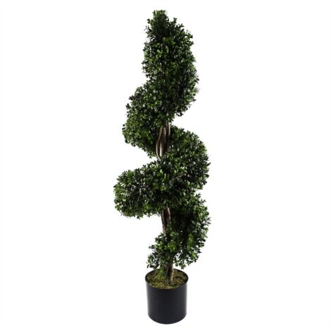 120cm Sprial Buxus Artificial Tree UV Resistant Outdoor Topiary