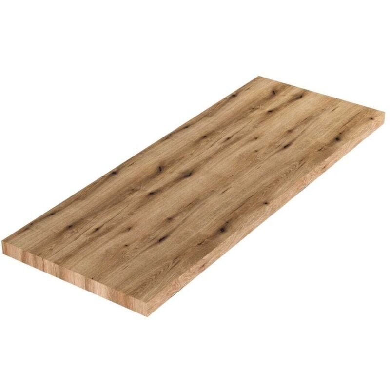 120Cm Étagère De Lavabo En Bois De Chêne Naturel