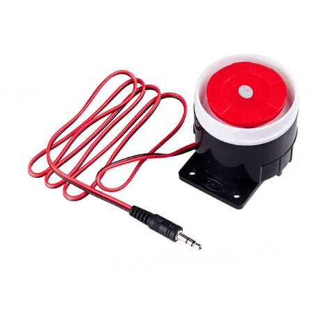 120dB indoor siren alarm for GSM alarm with 3.5mm jack connector