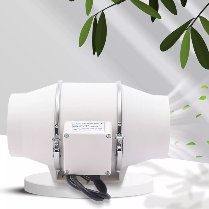 120mm Tuyau Ventilateur ventilation ventilateur conduit ventilateur avec système D'échappement puissant 220m3 / h 40W