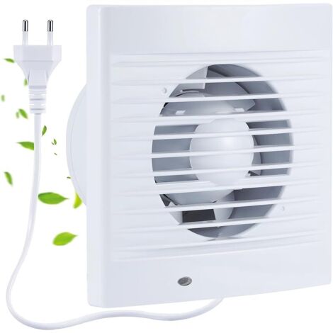 120mm VMC Salle de Bain, VMC Extracteur, Extracteur d'Air Avec Clapet Anti Retour, 1m UE Prise pour Salle de Bain,Cuisine,Bureau,WC