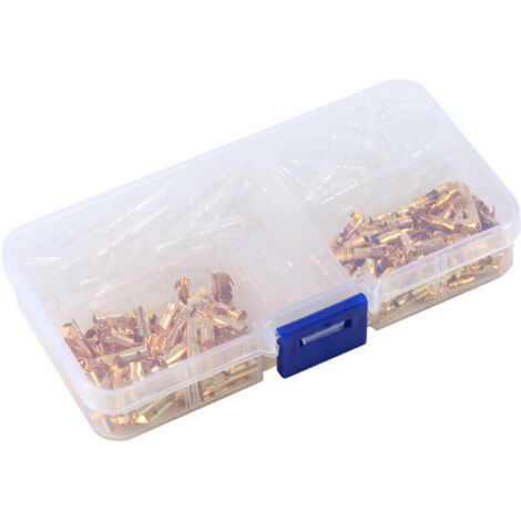 120pcs Bornes de connecteur à balle en laiton de 3,5 mm mâles et femelles avec couvercle isolant,DUBUNS