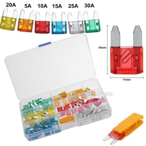 120pcs mini FUSE assortiment Set auto voiture camion DG moto SUV fusibles Kit LLZ71113723