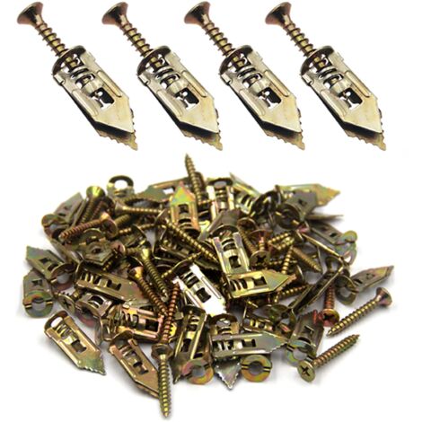 120pcs vis d'ancrage auto-perceuses pour cloisons sèches, Kit d'ancrage pour marteau, fixations pour plaques de plâtre zinguées
