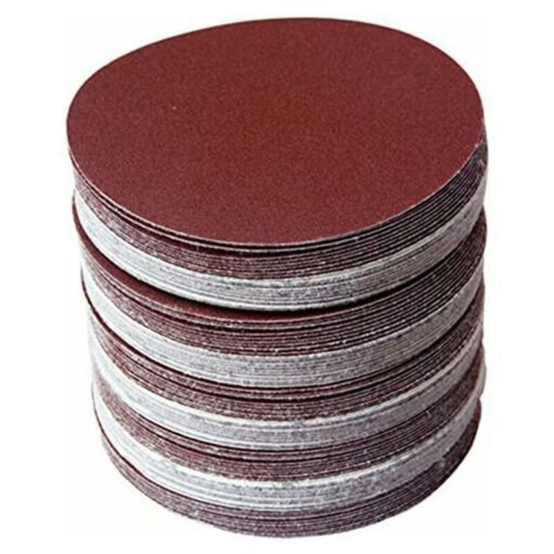 120pcs/set 6inch 150mm Papier Sablé Rond Disque Sand Sheets Grit 80/100/120/180/240/320 Disque de Ponçage et Crochet pour Sander Grits